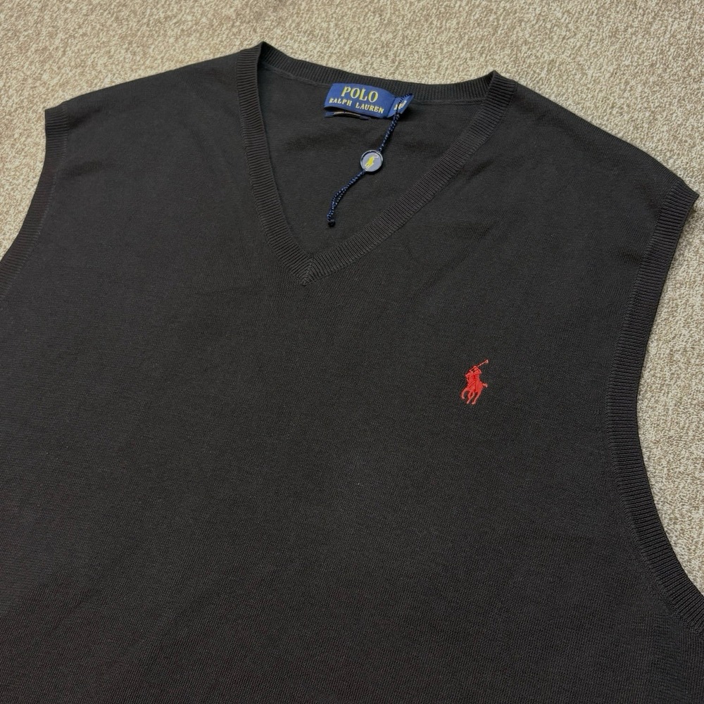 Polo Golf Ralph Lauren V Neck Sweater Vest Men's 2XL 100% Pima Cotton